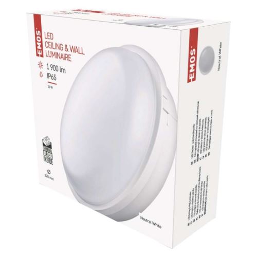 LED prisadené svietidlo, kruh 20W neutrálna biela