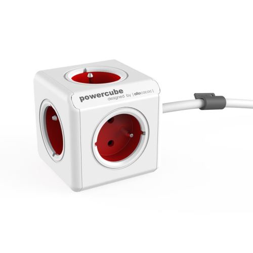 Zásuvka PowerCube EXTENDED s káblom 3m RED