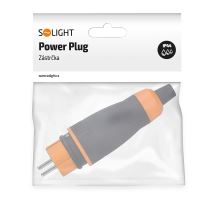 Solight zástrčka do vlhka, přímá, IP44, černá-oranžová (5)