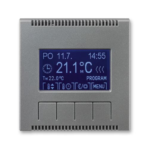 Termostat univerzální programovatelný (ovládací jednotka), ocelová, ABB Neo 3292M-A10301 36