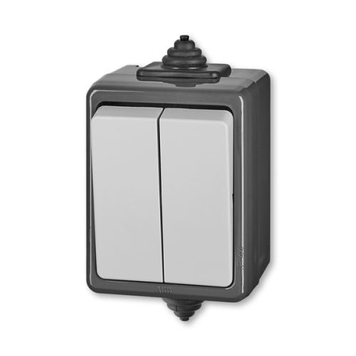 Přepínač střídavý dvojitý IP 44 ABB 3553-52929 S