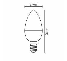 LED žárovka 5W - C37 / E14 / SMD / 3000K - ZLS712 (3)