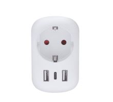 Solight cestovní adaptér s USB do Velké Británie, typ G Solight cestovní adaptér s USB do Velké Británie, typ G