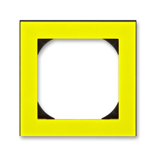 Rámček jednonásobnou s otvorom 55x55, žltá / dymová čierna, ABB Levit 3901H-A05510 64