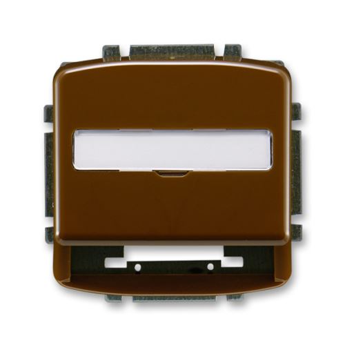 Kryt zásuvky komunikačné s popisovacími poľom, hnedá, ABB Tango 5014A-A100 H