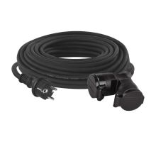 Predlžovací kábel spojka 25m 2Z 3x 1,5mm, IP44 čierny