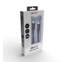 Solight USB-C 3.1 kabel, USB-C konektor - USB-C konektor, silikon, 0,5m (2)