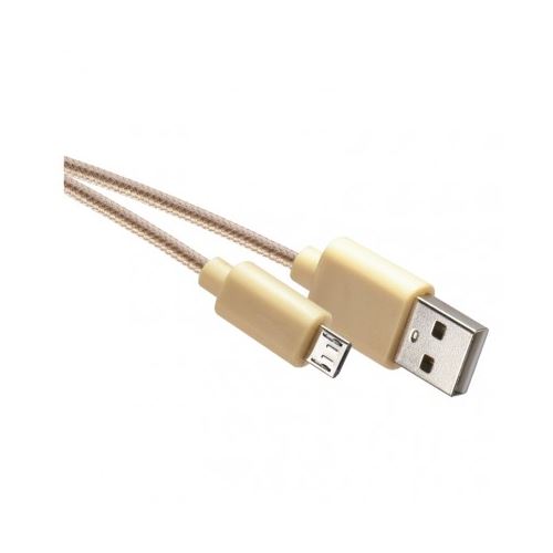 USB kabel 2.0 A/M - micro B/M 1m zlatý