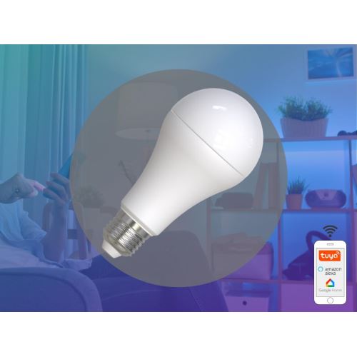 LED žárovka WIFI 15W - A60 / E27 / CCT + RGB - ZLS535W