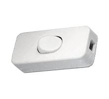 Vypínač medzišnúrový 250V/2A biely HADEX Vypínač medzišnúrový 250V/2A biely HADEX