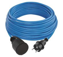 Počasí odolný prodlužovací kabel 20 m / 1 zásuvka / černý / silikon / 230 V / 1,5 mm2