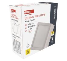 LED prisadené svietidlo NEXXO, štvorcové, biele, 7,6W, so zmenou CCT (12)