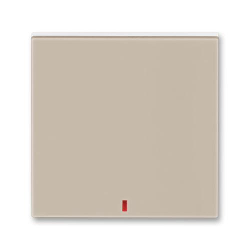 Kryt jednoduchý s červeným průzorem, macchiato/bílá, ABB Levit 3559H-A00655 18